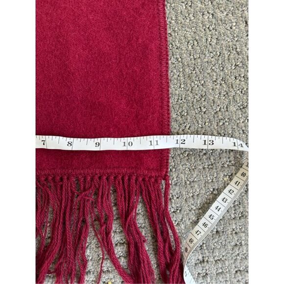 Alpaca Scarf Fringe Burgundy Artesania Textil Ccahuantico Made In Peru - Picture 5 of 7